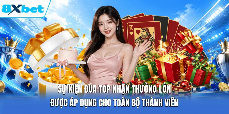 Sự kiện đua top nhận thưởng lớn được áp dụng cho toàn bộ thành viên
